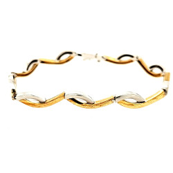 Pre Owned 9ct Two Tone Bracelet ZQ555